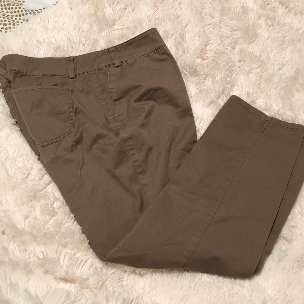 Tan straight leg pants